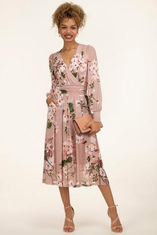 Product Jasmine Long Sleeve Mesh Dress Dusty Pink