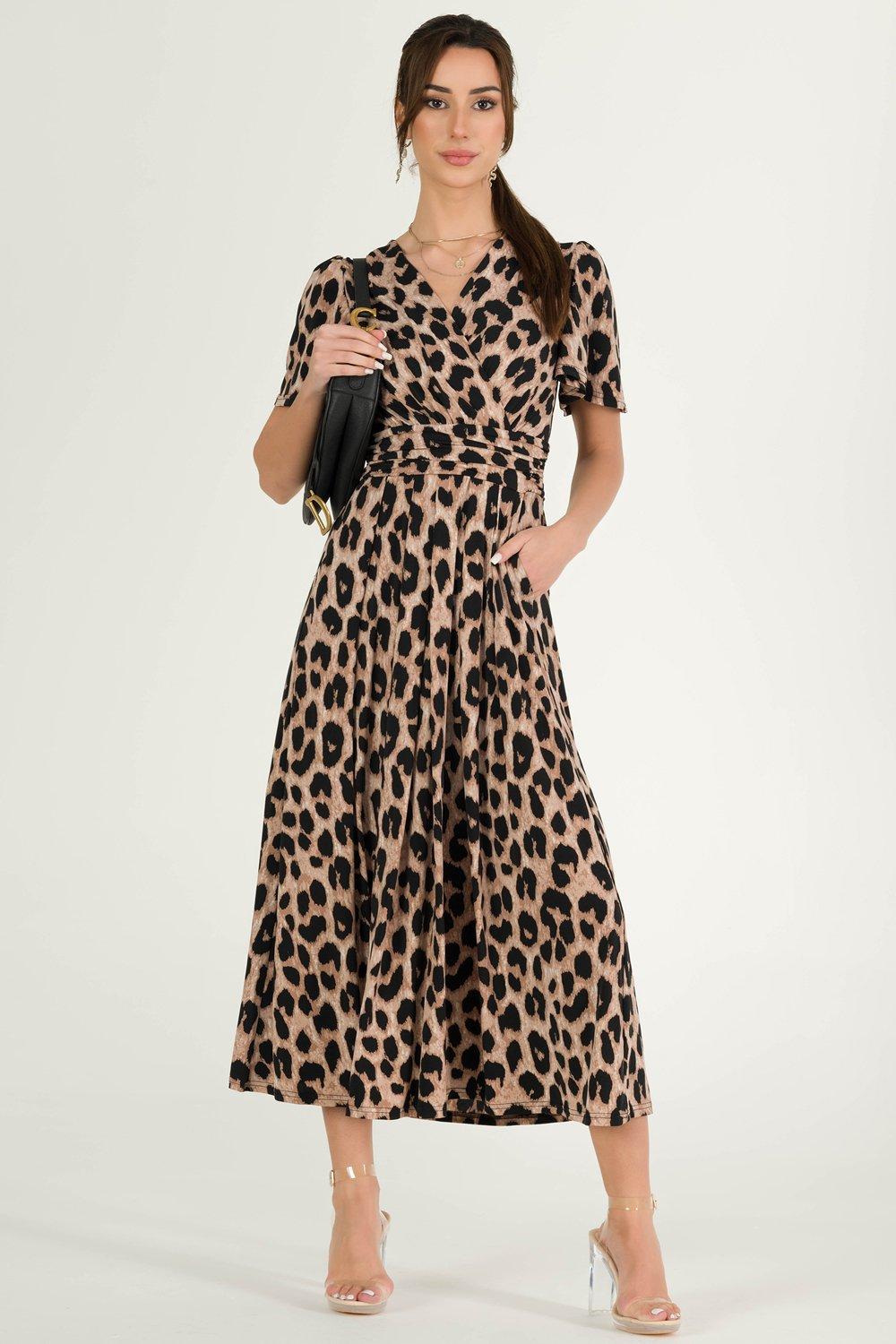 Quaya Animal Print Jersey Maxi Dress