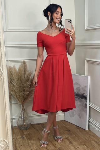 womens red dresses