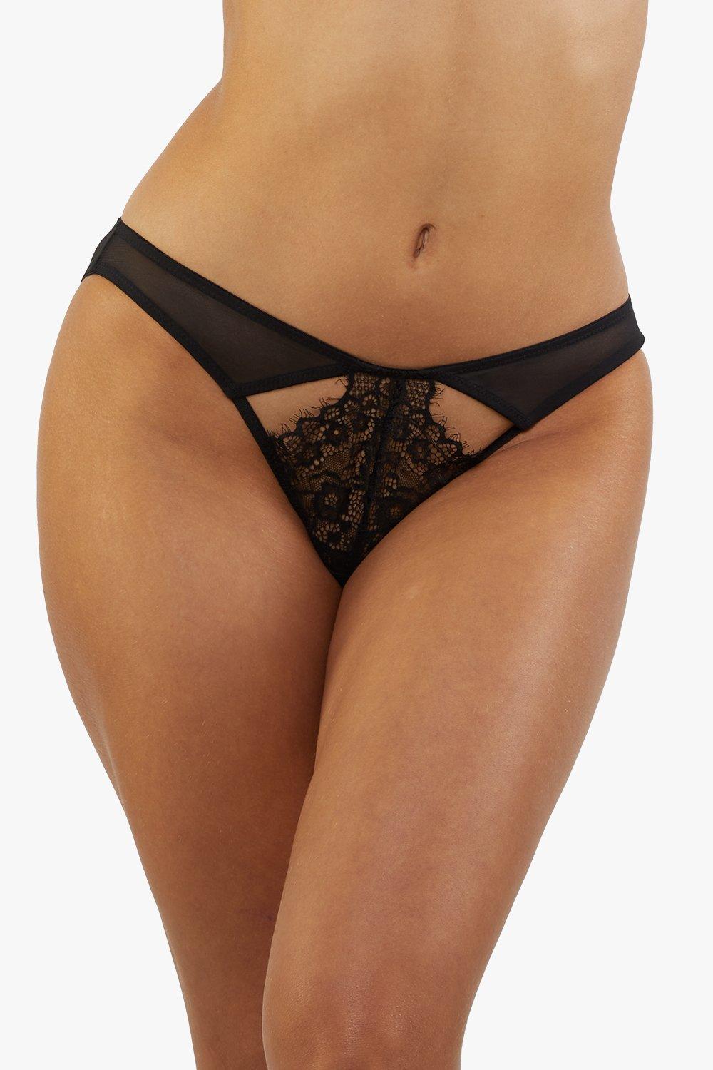 Kennedy  Strappy Mesh and Lace Brief