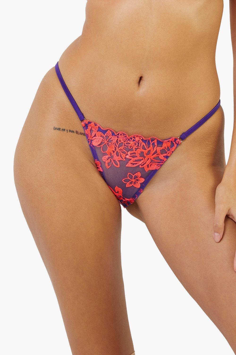 Ada  and Neon Pink Blossom Brief