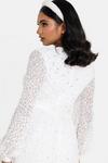 Maya Deluxe Bridal Embellished Long Sleeve V Neck Maxi Dress thumbnail 4
