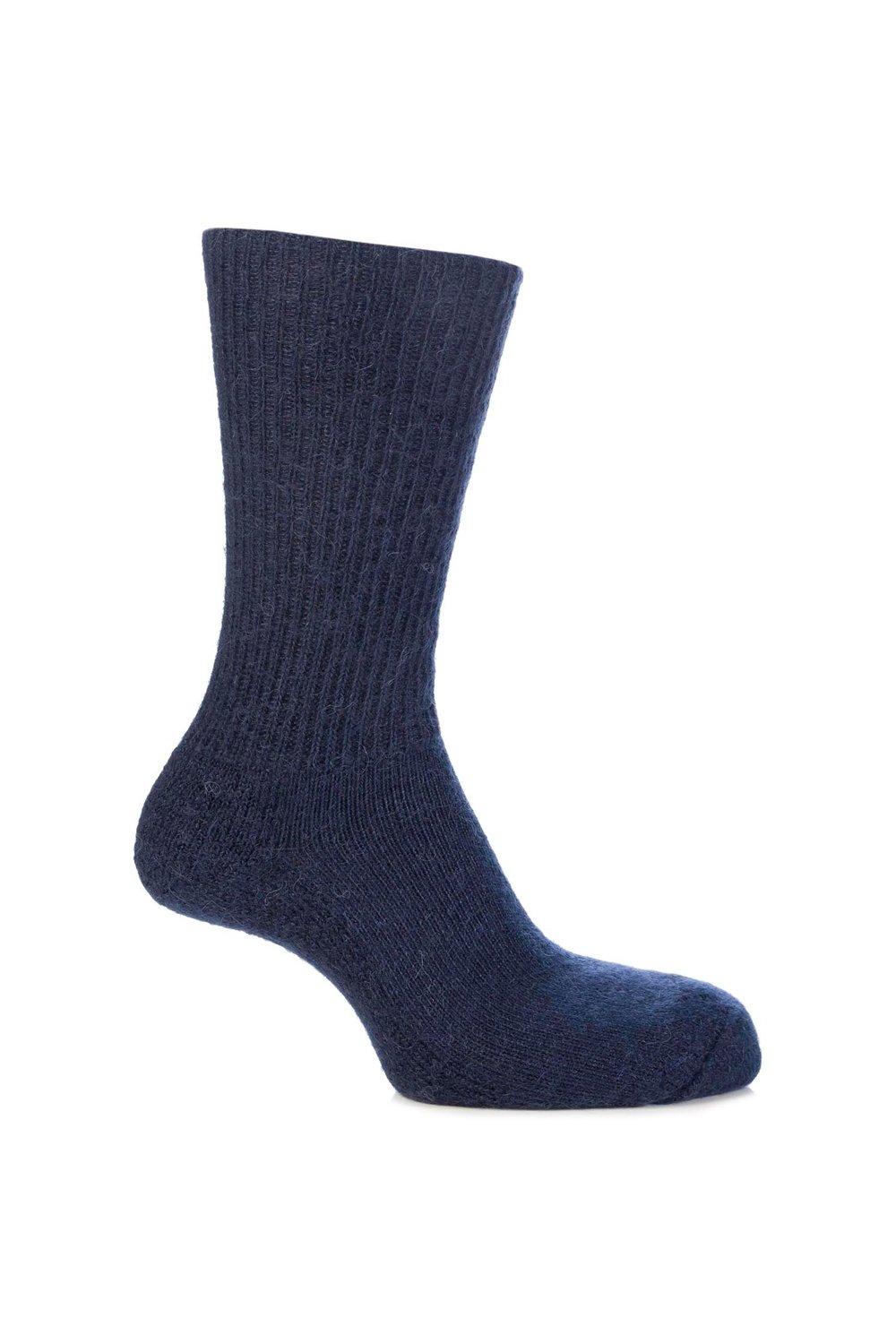 1 Pair Mohair Ribbed Socks With Cushioning