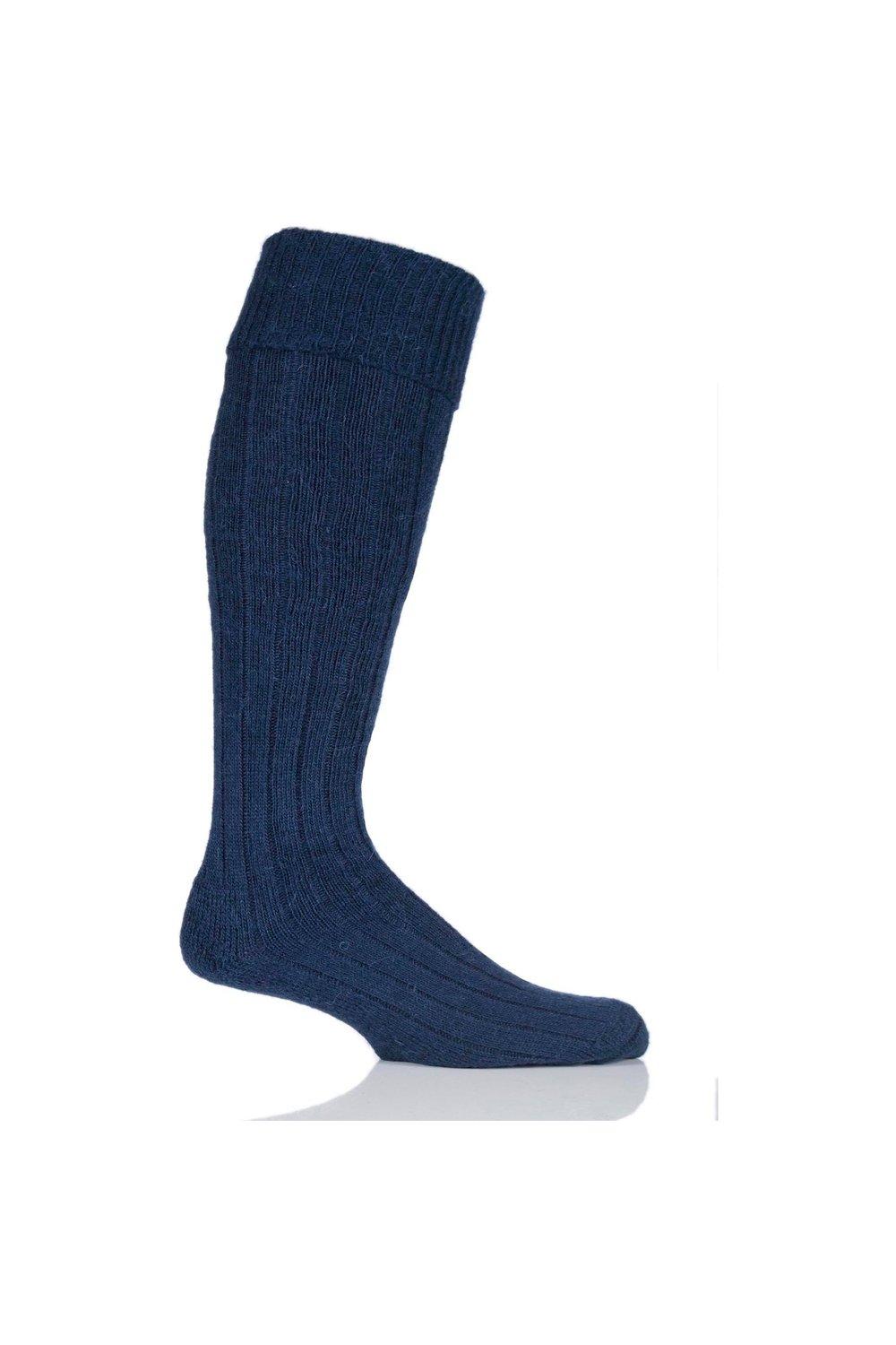 1 Pair Mohair Knee High Socks With Extra Cushioning and Ribbed Top