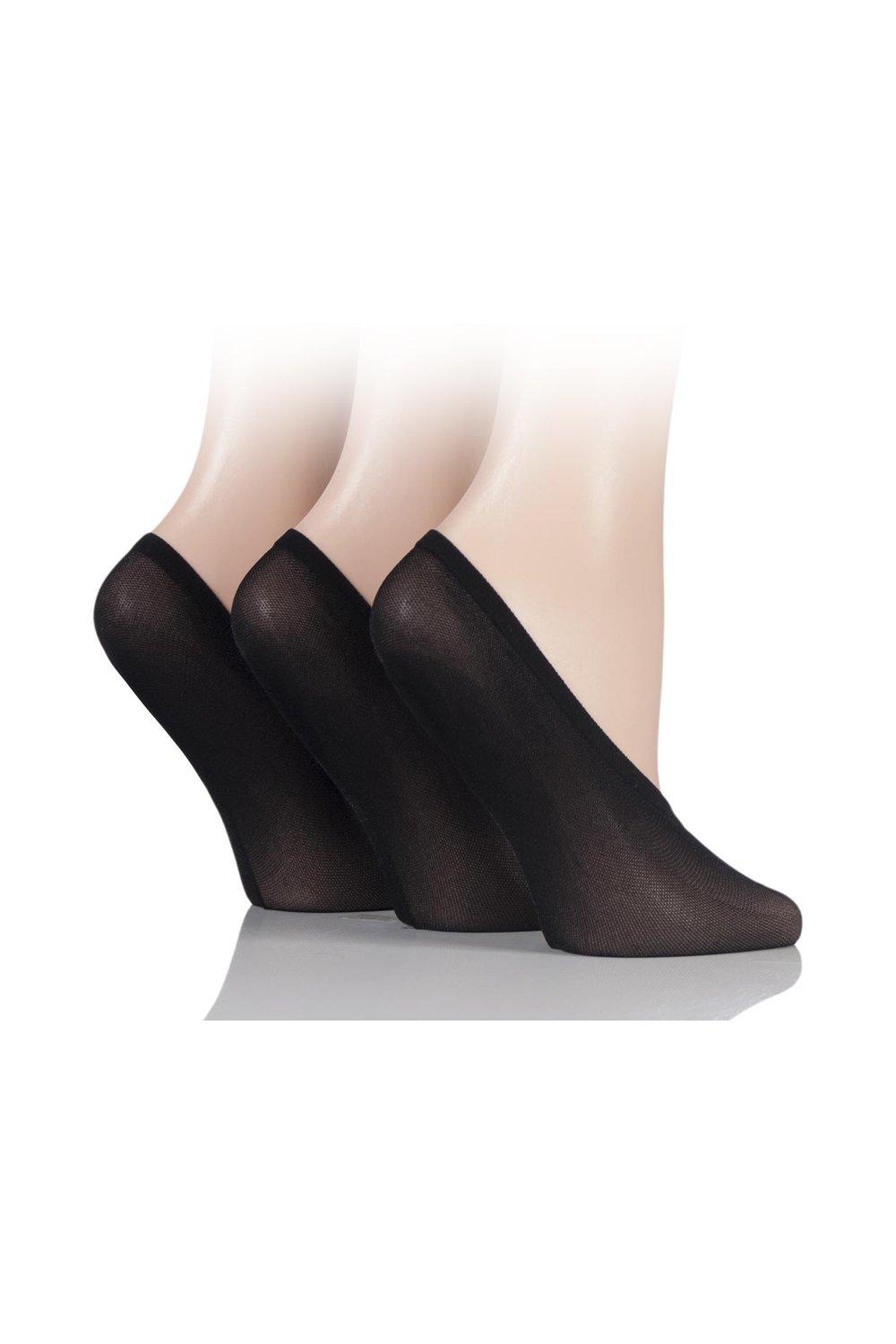 3 Pair Soft Sheen Shoe Liner Socks