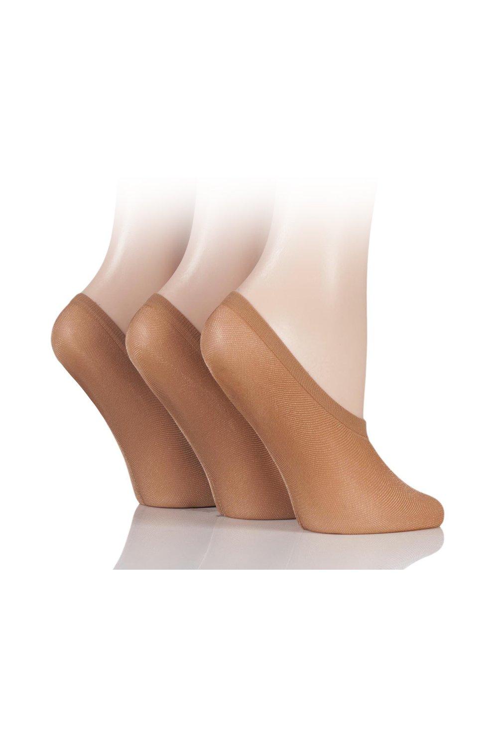 3 Pair Soft Sheen Shoe Liner Socks