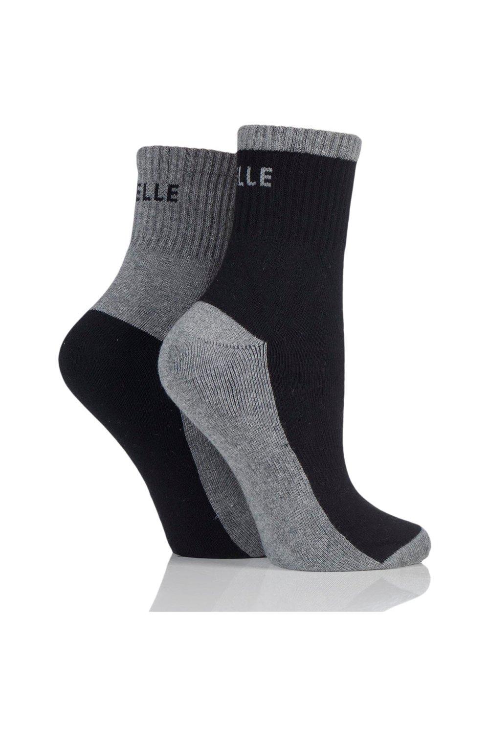2 Pair Sports Cushioned Ankle Socks