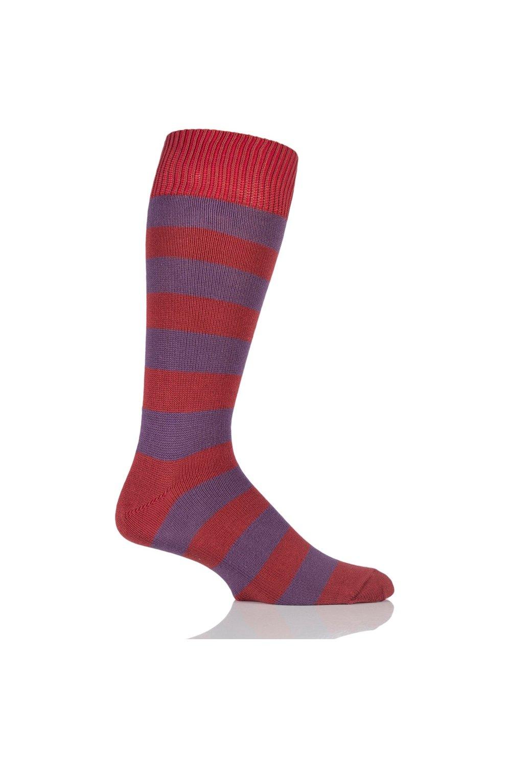 1 Pair Bold Broad Stripe Cotton Socks