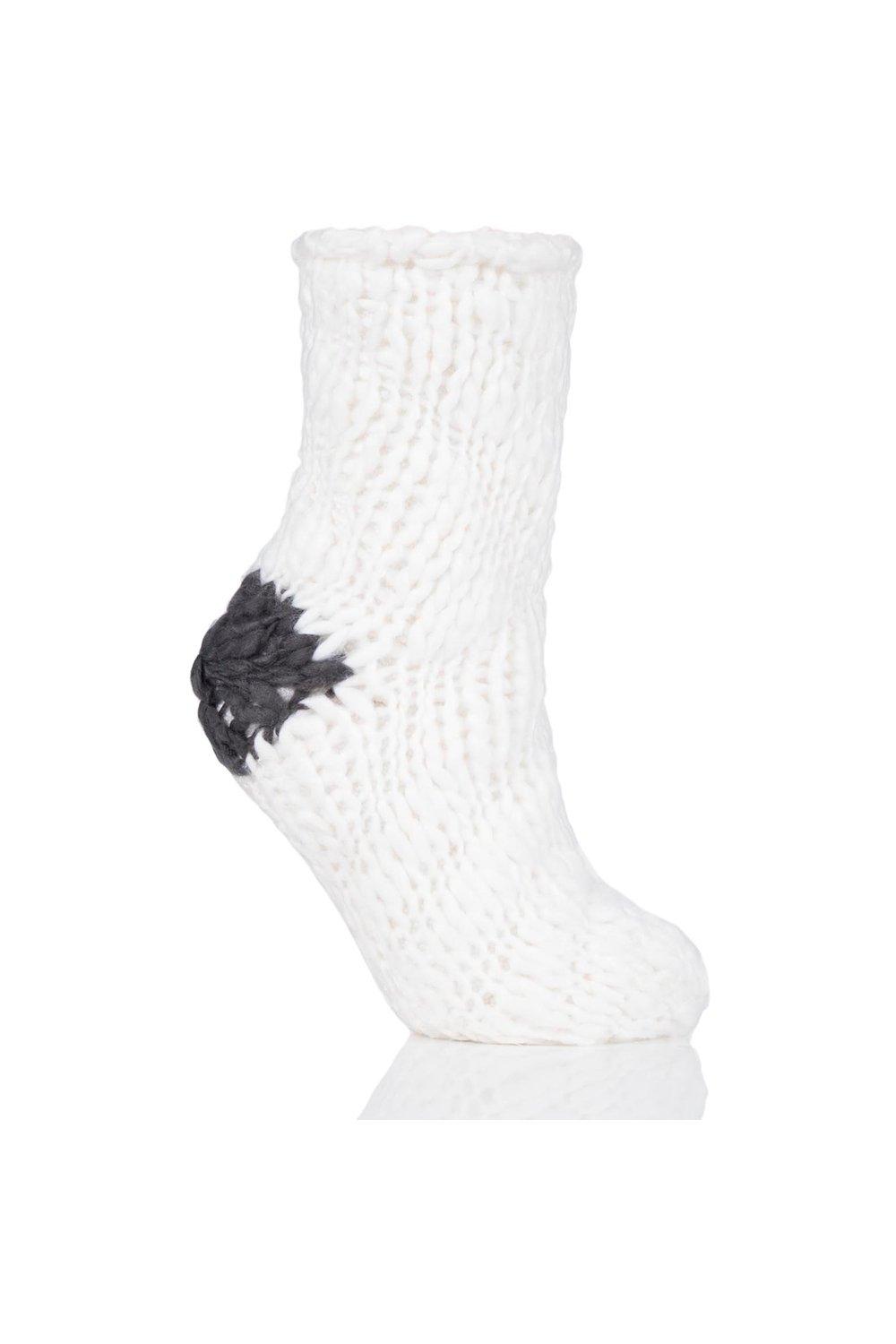 1 Pair Soft Hand Knitted Slipper Socks