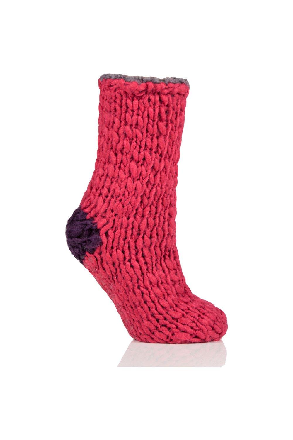 1 Pair Soft Hand Knitted Slipper Socks