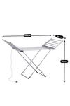 Schallen Schallen Electric Foldable 18 Heated Winged Indoor Dry Washing Heat Drying Clothes Airer Fast Dryer Rack with Cover thumbnail 2
