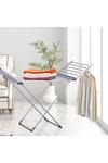Schallen Schallen Electric Foldable 18 Heated Winged Indoor Dry Washing Heat Drying Clothes Airer Fast Dryer Rack with Cover thumbnail 3