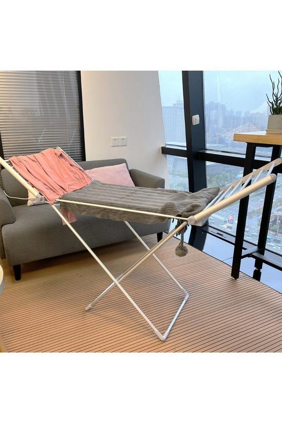 Schallen Schallen Electric Foldable 18 Heated Winged Indoor Dry Washing Heat Drying Clothes Airer Fast Dryer Rack with Cover 6