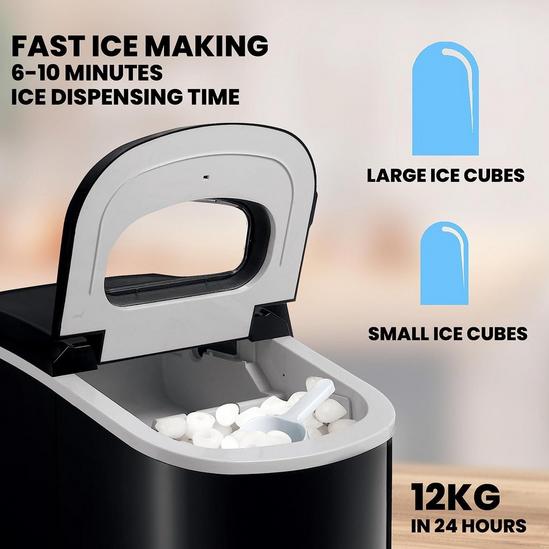 Schallen Ice Maker Machine Counter Top 26lb in 24H Small & Large Ice Cubes Maker with 2.2L Tank and Ice Basket 3