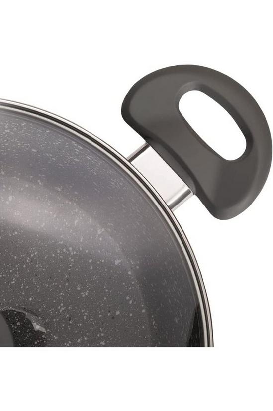 Schallen Anthracite Grey 5pce Kitchen Cookware Non Stick Frying Pan Saucepan Cooking Stock Pot Full Pan Set with Lids - Black Soft Handles 4