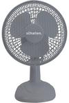 Schallen 6" Small Electric Modern Portable Air Cooling Fan with Tilt Feature for PC, Worktop, Desk, Office, Home & Travel Use - Grey thumbnail 1