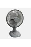 Schallen 6" Small Electric Modern Portable Air Cooling Fan with Tilt Feature for PC, Worktop, Desk, Office, Home & Travel Use - Grey thumbnail 2