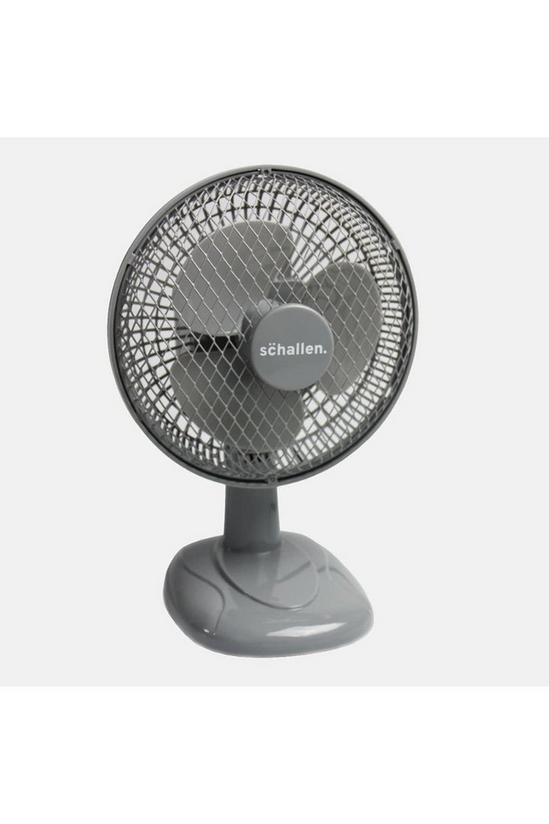 Schallen 6" Small Electric Modern Portable Air Cooling Fan with Tilt Feature for PC, Worktop, Desk, Office, Home & Travel Use - Grey 2