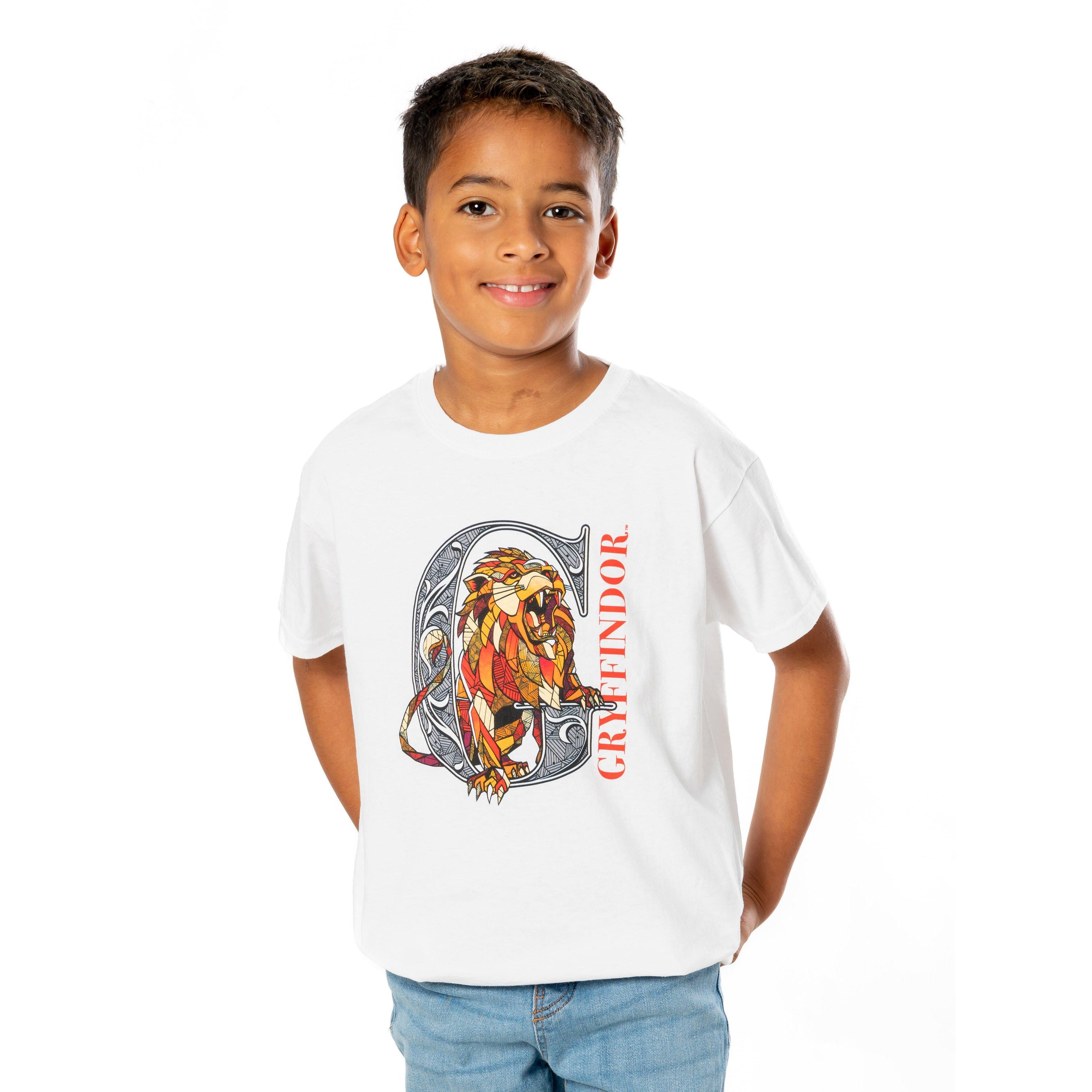 Harry Potter Kids White Gryffindor Mosaic T-Shirt