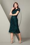 Roman Metallic Lace Sequin Midi Dress thumbnail 3