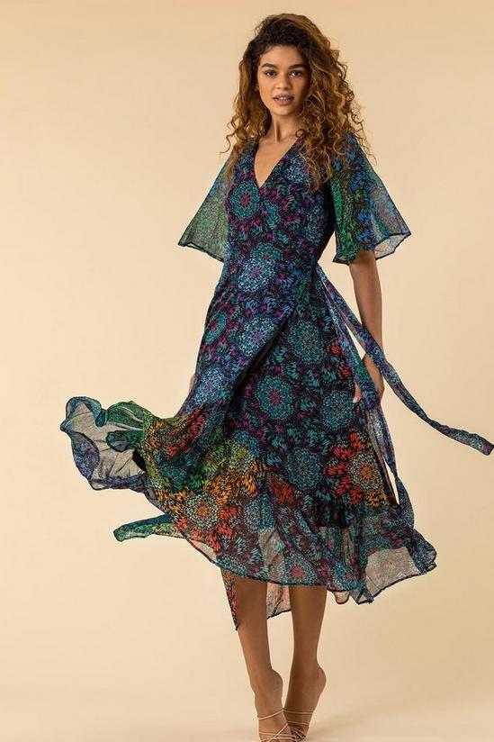 Roman Abstract Print Maxi Wrap Dress 2