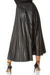 Roman Faux Leather Pleated Maxi Skirt thumbnail 2