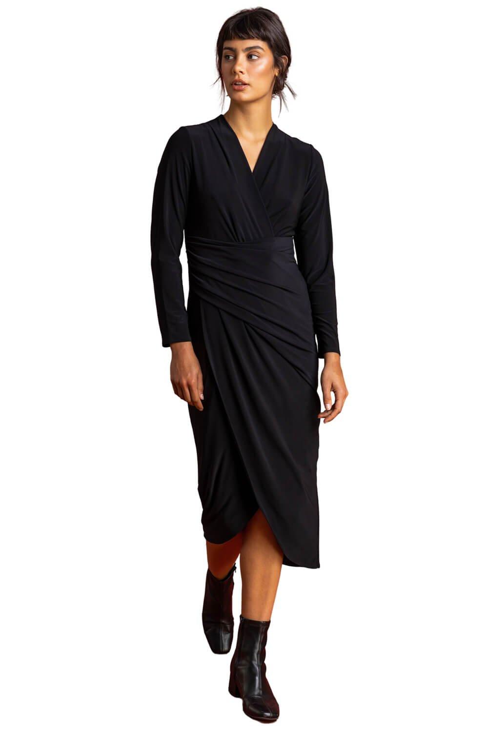 Fitted Jersey Wrap Dress