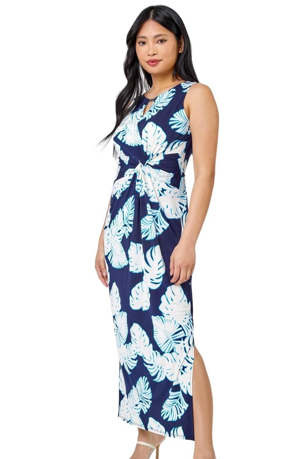 Petite Tropical Print Maxi Dress