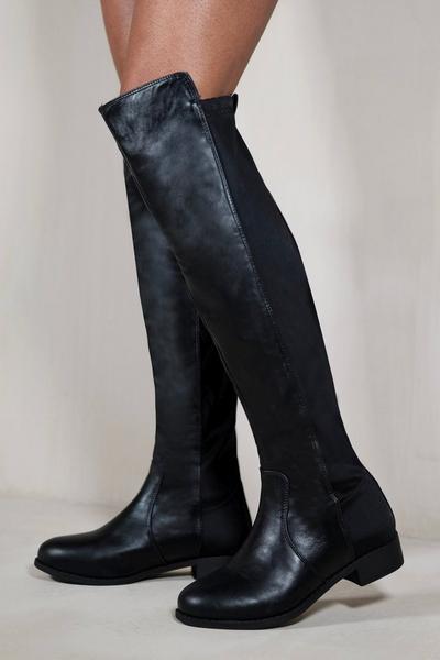 'Diem' Over The Knee Pull On Boots