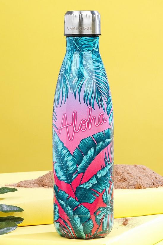 Cambridge Aloha Palm Beach Thermal Insulated Flask Bottle 1