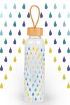 Cambridge Raindrops Glass Water Bottle thumbnail 1