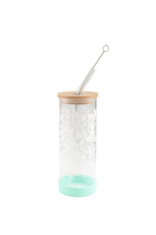 Cambridge Adrienne Glass Water Bottle with Glass Straw 4