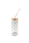 Cambridge Busy Bee Glass Water Bottle with Glass Straw thumbnail 2