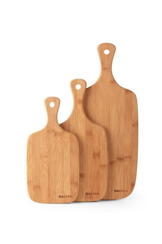 Salter Bamboo 3 Piece Paddle Chopping Board Set 1