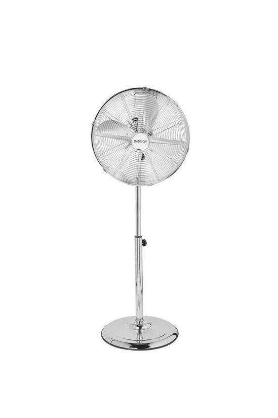 Beldray Chrome 16" Standing Pedestal Fan with Adjustable Height 1