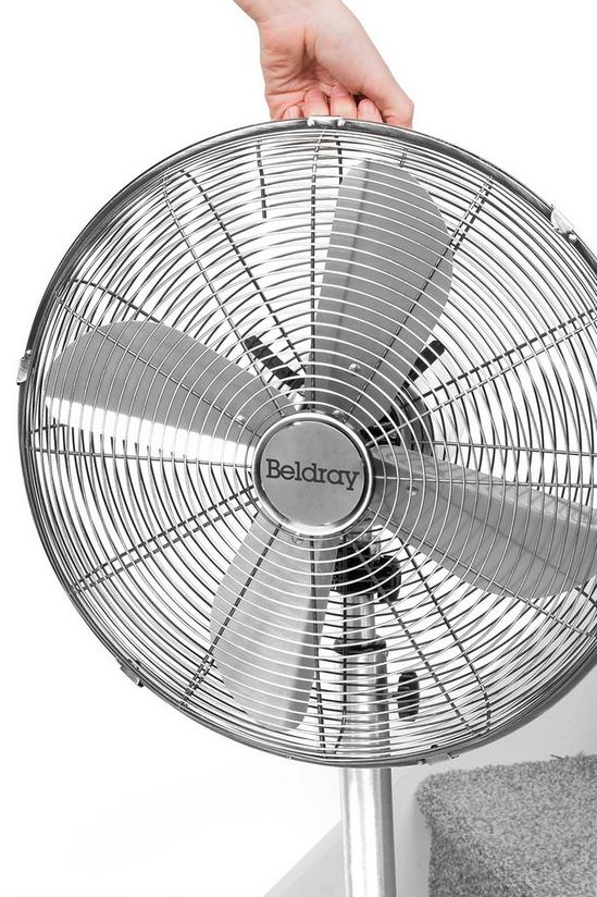 Beldray Chrome 16" Standing Pedestal Fan with Adjustable Height 3