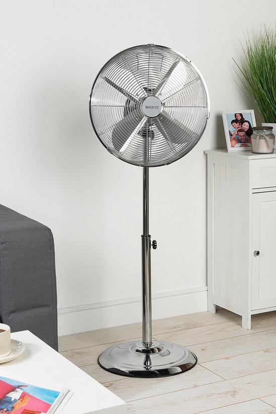 Beldray Chrome 16" Standing Pedestal Fan with Adjustable Height 4