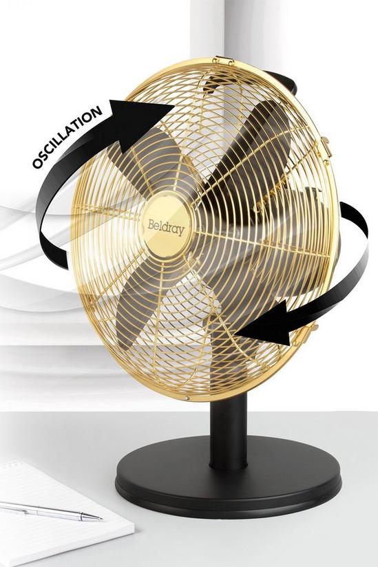 Beldray 10" Black/Gold Desk Fan 2