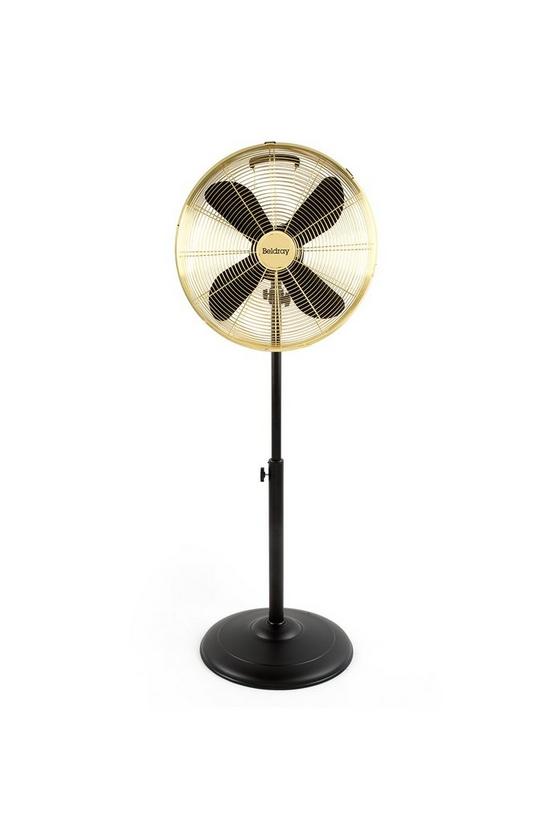 Beldray Black/Gold 16" Standing Pedestal Fan with Adjustable Height 1