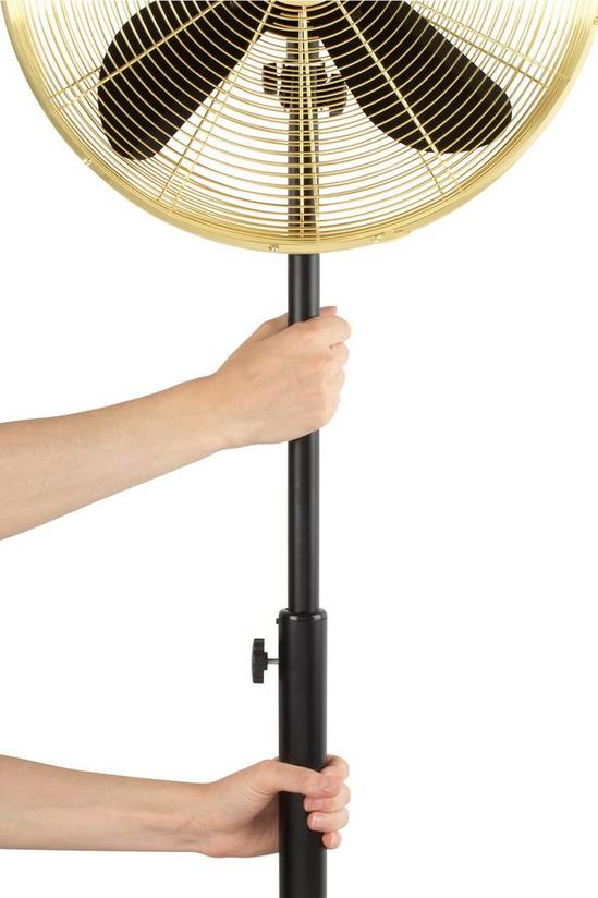 Beldray Black/Gold 16" Standing Pedestal Fan with Adjustable Height 3