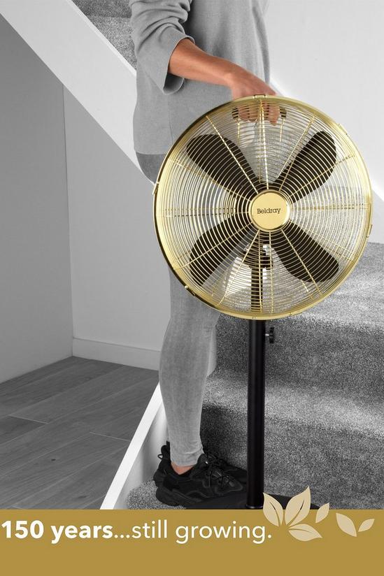 Beldray Black/Gold 16" Standing Pedestal Fan with Adjustable Height 5