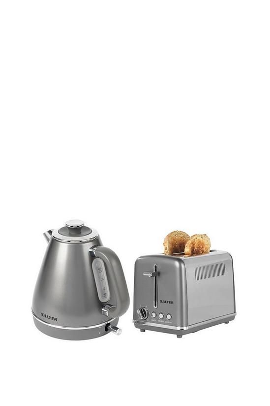 Salter Grey 'Cosmos' 1.7 L Jug Kettle and 2-Slice Toaster Set 1