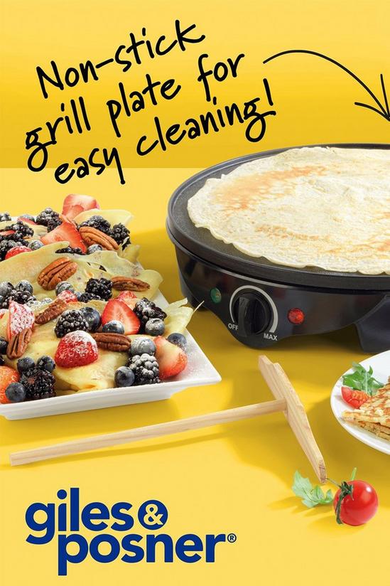 Giles and Posner Non-Stick Crepe Maker, Indoor Tabletop Electric Pancake & Galette Machine 5