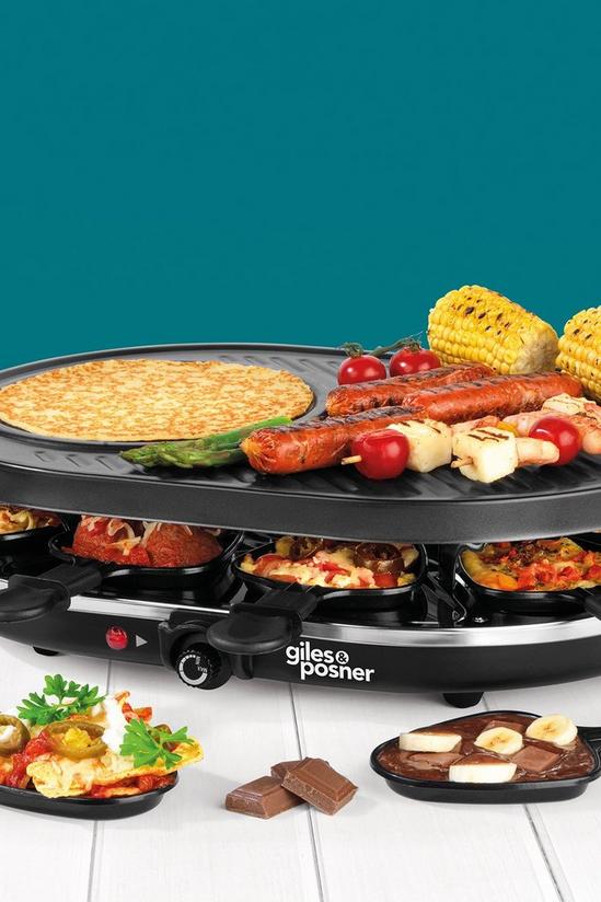 Giles and Posner Electric Non-Stick Raclette Grill and Crepe Maker 2