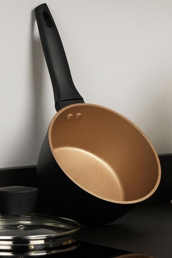 Russell Hobbs Black and Gold  Opulence Collection Non-Stick 16 cm Saucepan 3