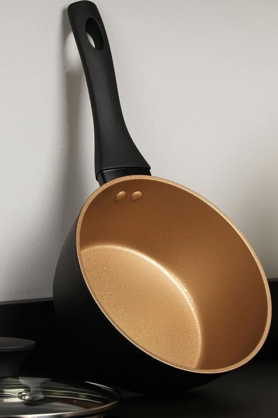Russell Hobbs Black and Gold Opulence Collection Non-Stick 18 cm Saucepan 4