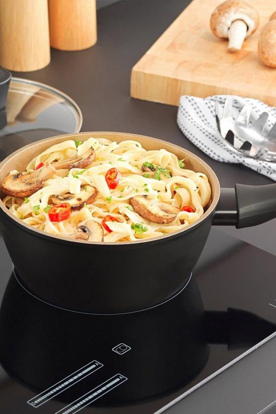 Russell Hobbs Black and Gold Opulence Collection Non-Stick 18 cm Saucepan 5
