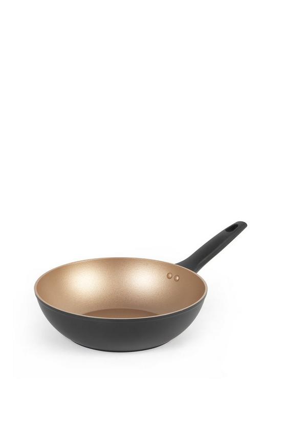 Russell Hobbs Black and Gold Opulence Collection Non-Stick 28 cm Stir-Fry Pan 1