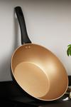 Russell Hobbs Black and Gold Opulence Collection Non-Stick 28 cm Stir-Fry Pan thumbnail 3