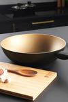 Russell Hobbs Black and Gold Opulence Collection Non-Stick 28 cm Stir-Fry Pan thumbnail 4